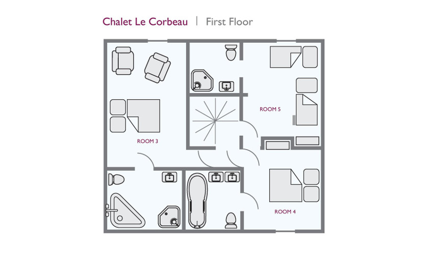 Chalet Le Corbeau (Family) Les Menuires Floor Plan 2